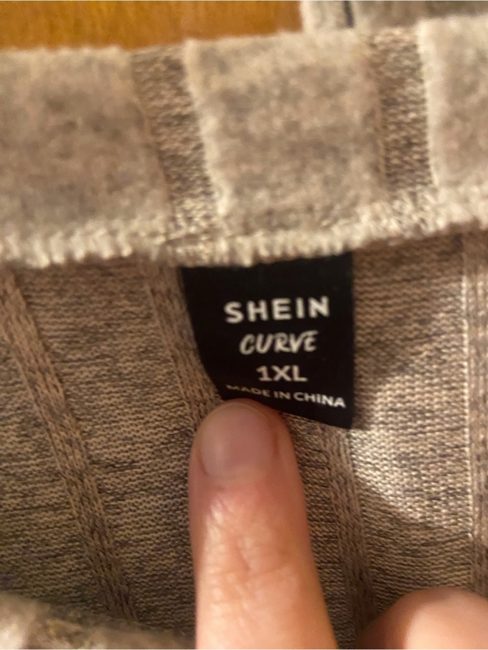 π SHEIN Tan Ribbed Long Sleeve Shirt and Legging Set Size 1X - Picture 3 of 4